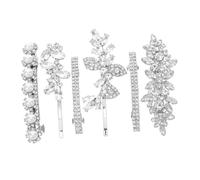 FOMIYES 6 Piezas Conjunto De Pinzas Para El Cabello Wedding Bridal Short Bobby Pins Boda Pequeñas Claves Pequeñas Pasadores De Pelo Corto Horquillas De Cristal Brillante Metales Plata