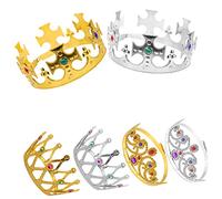 FOMIYES 6 Piezas Coronas Decorativas Para Fiesta Tocados De Diadema Corona De Reina y Rey Para Actuación o Disfraz De Cosplay Para Cumpleaños Adulto