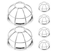FOMIYES 6 Piezas Cubierta de Alarma Metálica de Hierro con Malla Protectora para Sensor, Diseño Resistente y Seguro, Adecuado para Áreas Grandes Alto Riesgo, Color Plata