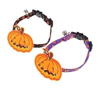 FOMIYES 6 Piezas Cuello Víspera de Todos Perro Halloween pañuelo Adornos Collar Suministros de Mascotas Suministros para Festivales de Mascotas Desmontar Accesorios poliéster