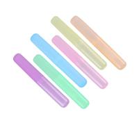 FOMIYES 6 Piezas Estuche Portacepillos de Viaje Transparente Colores Candy Caja Portátil Protectora Anti-Polvo y Deformación para Cepillos de Dientes Organizador Higiénico y Sellado para