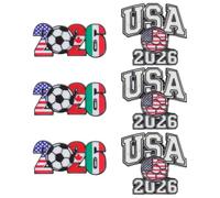 FOMIYES 6 Piezas Pin de Aleación Copa Mundial 2026, Accesorio Versátil y Souvenir Distintivo para Eventos de Fútbol y Decoración