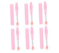 FOMIYES 6 piezas Pinceles de Labios de Silicona con Tapa Aplicadores Suaves Reutilizables para Brillo y Lápiz Labial Herramienta de Maquillaje Portátil y Duradera