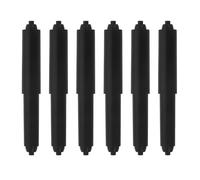 FOMIYES 6 Piezas Rodillos Retráctiles para Caja de Papel Higiénico, Eje Negro Ajustable Tamaño Único, Accesorios de Baño Compatibles Mayoría de Rollos, Repuestos Prácticos