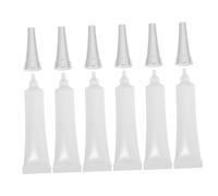 FOMIYES 6 Piezas Tubos Recargables para Crema de Ojos Blanco Plástico Reutilizable Squeeze para Bálsamo Labial Loción Limpiador Facial Viaje Cosméticos