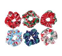 FOMIYES 6piezas Bucle De Colon De Franela Navideño De Coleteros Elásticos Cabello Gomas Pelo Mujer Para Fiestas De Navidad