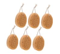 FOMIYES 6piezas Esponjas de Baño con Estructura de Panal Esponjas Corporales Supersuaves para Ducha con Correa para Colgar Exfoliación Suave y Profunda