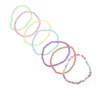 FOMIYES 7 Piezas Brazaletes de Abalorios para Niñas de Coloridas para Playa Joyería Infantil Apilable Perfectos para y Vacaciones