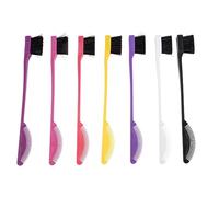 FOMIYES 7 piezas Cepillo Doble Cabezal para Cejas y Cabello Peine y Cepillo para Bordes Alisador de Cabello Aplicador de Color Profesional y Doméstico