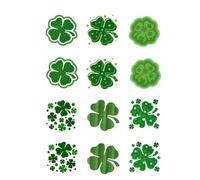 FOMIYES 72 Pegatinas De Trébol De Cuatro Hojas Tatuajes Temporales Decoración Festiva Para San Patricio
