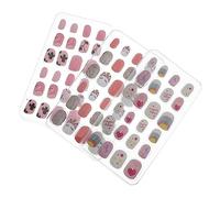 FOMIYES 72piezas Parches Para Uñas Diseño De Dibujos Animados Uñas Postizas Para Niñas Cajas De Cobertura Total Para Fiestas y Disfraces