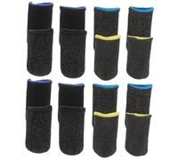 FOMIYES 8 Pares cuna de dedo de juego móvil cubierta del juego de pantalla táctil mangas de juego Protector dedo gaming Manga dedo transpirable puntas de los dedos mangas protectoras fibra