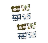 FOMIYES 8 Piezas Bolsa de con Bolsos Portátiles para Almacenamiento de Cambios Diseño Creativo con Osos Ballenas Erizos y Bosque Compacto y Ligero para Diario