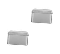FOMIYES 8 Piezas Caja Metálica Rectangular Plateada para Almacenamiento Hermético de Té y de Cajas Portátiles para Bodas Diseño Elegante y Seguro