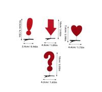 FOMIYES 8 Piezas Clips de Pelo Creativos para Mujeres y Niñas Accesorios de Moda con Símbolos de Puntuación Signos de Interrogación Exclamación Flechas y Corazones Rojos Decorativos para