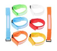 FOMIYES 8 Piezas Correa de Seguridad para Brazo Led, Brazalete para Correr de Noche, Nylon, Luminosa, Recargable, Reutilizable, para Conciertos y Celebraciones