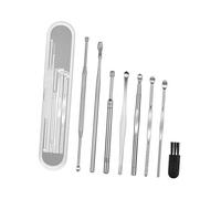 FOMIYES 8 piezas Limpiador Oídos Acero Inoxidable Removedor Cera Seguro y Duradero Kit Portátil para Cuidado Individual y Eliminación de Cerumen