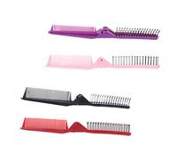 FOMIYES 8 Piezas Peine De Viaje Antiestático Peine Plegable De Doble Cabezal Para Cabello y Liso Para Viajes Colores Morado y Otros