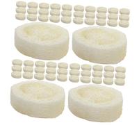 FOMIYES 80 Piezas Base De Jabón Esponja De Baño Almohadilla De Soporte De Jabón Depurador De Esponja De Ducha Para Bandeja De Jabón De Lufa De Lufa Vegetal