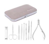 FOMIYES 9 Piezas Cortadores De Uñas Multifuncionales Cortaúñas Para Manos y Pies Kit De Manicura y Pedicura Tijeras Uñas Hecho De Material Inoxidable Duradero