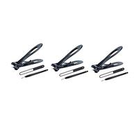 FOMIYES 9piezas Cortaúñas De Acero Inoxidable Mandíbula Ancha Set Para Cuidado De Uñas Incluye Cortaúñas y Tenedor Para Uso Casa y Viajes Negro