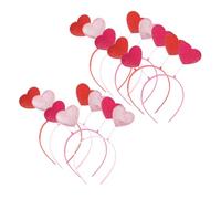 FOMIYES 9piezas Diadema Forma de Corazón Corazón Brillante Accesorios Cabello de San Valentín para Disfraz de Cupido Bodas y Despedidas de Soltera