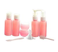 FOMIYES 9piezas Kit Botellas Viaje Rellenables Loción Champú Cosméticos Embudo Gotero Cuchara Práctico