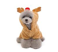 FOMIYES Abrigo de Perro Tela de Perro de Fiesta Ropa de Invierno Ropa de Cachorro Vestidos Ropa para Mascotas Traje de Invierno para Mascotas Cosplay Ropa de Perro Ciervo de Navidad Saco