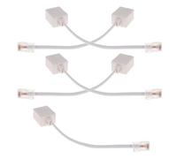 FOMIYES Adaptador Rj11 a Rj45 para Teléfono Fijo Conexión Instantánea y Material Abs Cobre, Paquete de 5 Unidades para Extensión de Cable de Red