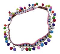 FOMIYES Adorno de Pompones Grandes Flecos para Manualidades Cinta Decorativa de Tela Hipoalergénica y Resistente para Ropa Cortinas y Accesorios de Hogar Adecuado para Costura DIY 1