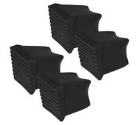 FOMIYES Almohadillas Antideslizantes para Patas de Escalera Plegable, Protectores de Goma Negros 2,5 X 2,5 Cm, Juego de 4 Unidades para Estabilizador Seguro y Protección de Suelo en Uso