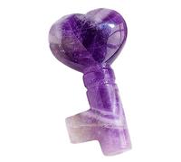 FOMIYES Amor clave cristal piedra talla retro material de joyería DIY con amatista colgantes de piedras preciosas arte de cristal decoración home decor collar joyas adorno de escritorio