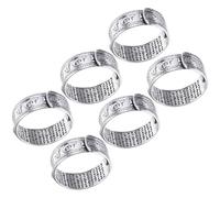 FOMIYES Anillo Abierto de Metal Diseño Vintage y Forma Única para Hombres, Anillo Decorativo de Riqueza en Pack de 6 Piezas Elegante y Atractivo