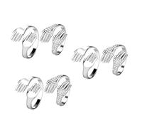 FOMIYES Anillo De De 3 Pares Anillo Para Pulgar Anillo Vintage Medidor De Tamaño De Anillo Anillo De Amor Anillo De Compromiso Anillo De Abrazo Collar De Plata Esterlina Anillos