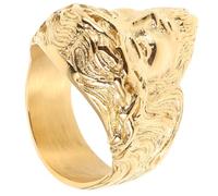 FOMIYES anillo de hombre católico voluntad Hombres religioso para masculino primero grabado anillos de jesus Acero inoxidable Golden