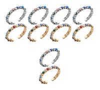 FOMIYES Anillo De Para Mujeres De Joyería De Moda Dorado Y Plateado Anillos Elegantes Y Cómodos Para Niñas Y Mujeres 2 Piezas X 5