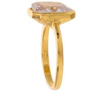 FOMIYES Anillo Mujer Tener Puesto Anillos De Oro Para Mujer Cúbico Circonita Decorativo Cuadrado Nupcial Boda Anillos De Promesa Para Ella Compromiso Casarse Aleación De Zinc Golden