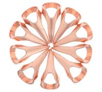 FOMIYES Anillos Metálicos para Trenza de Uña de Dedo 10 Piezas Tamaño Medio Accesorio Gancho Cabello Herramienta para Moño de Pelo Uso Profesional en Salones