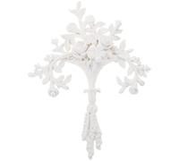 FOMIYES Aplique de Pared Decorativo Tallado en Resina, Decoración de Flores Talladas para Sala de Estar, Tamaño 26x33 Cm, Adorno Colgante Hogar Diseño Hueco