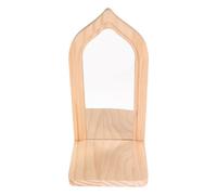FOMIYES Aplique de Pared Portavelas de Madera con Espejo Acrílico en Forma Curvada para Sala de Estar, Estilo Rústico, Color Plata, Fácil de Limpiar y Mejora la Reflexión de Luz
