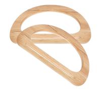 FOMIYES Asas de Madera para Bolso Tote 2 Piezas 145 CM Asas de Anilla D para Bolso DIY Resistentes y Ligeras Hechos a Mano