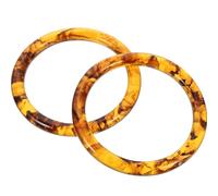 FOMIYES Asas de Resina para Bolsos 10 Cm Forma Circular Color Ámbar Juego de 2 Piezas Accesorios para Hacer Bolsos DIY de Niña Adecuado para Manualidades y Confección