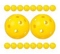FOMIYES Balones de Golf de Plástico Perforadas para Práctica Interior y Exterior Color Amarillo 48 Unidades Bolas de Entrenamiento Compactas para Mejorar Precisión y Técnica de Golf en