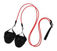 FOMIYES Bandas de Resistencia para Natación 30 LB Rojas 32 M de Longitud con Paletas para Entrenamiento de Fuerza en Piscina y Uso en Tierra Equipo Profesional para Ejercicio y Mejora