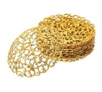 FOMIYES Bandeja de Ramadán Eid Mubarak de Plástico Dorado 12 Piezas para Servir Dulces y Frutos Secos, Vajilla Decorativa Reutilizable para Mesa y Hogar en Celebraciones