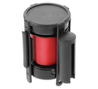 FOMIYES Barrera de Seguridad Retráctil 3 Metros Cinturón Rojo, Poste Separador Extensible de Cuerda y Plástico para Control de Multitudes y Señalización Industrial