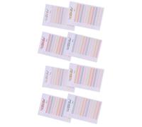 FOMIYES Bloc de Notas Adhesivas Multicolor 8 Libros, Papel Fluorescente Arcoíris, Pegatinas Removibles para Hogar y Oficina, Bloc de Notas Portátil para Listas y Recordatorios Diarios