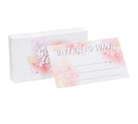 FOMIYES Boletos para Rifa 300 Tarjetas de Sorteo Formulario en Papel Cartulina, 50 Hojas por Paquete, Reúne Nombre, Correo Electrónico y Teléfono para Concursos y Eventos