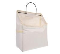 FOMIYES Bolsa Colgante de Pared de Estilo Simple en Lona de Color Claro, Organizador Práctico para Artículos Varios del Hogar, Bolsa de Almacenamiento para Sala, Dormitorio y Estudio,