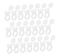 FOMIYES Bolsa de 50 Copas de Anillo de Pigmento de Plástico, Tamaño Flexible, Ligeras y Fáciles de Operar para Tatuajes y Extensiones de Pestañas (color Claro)